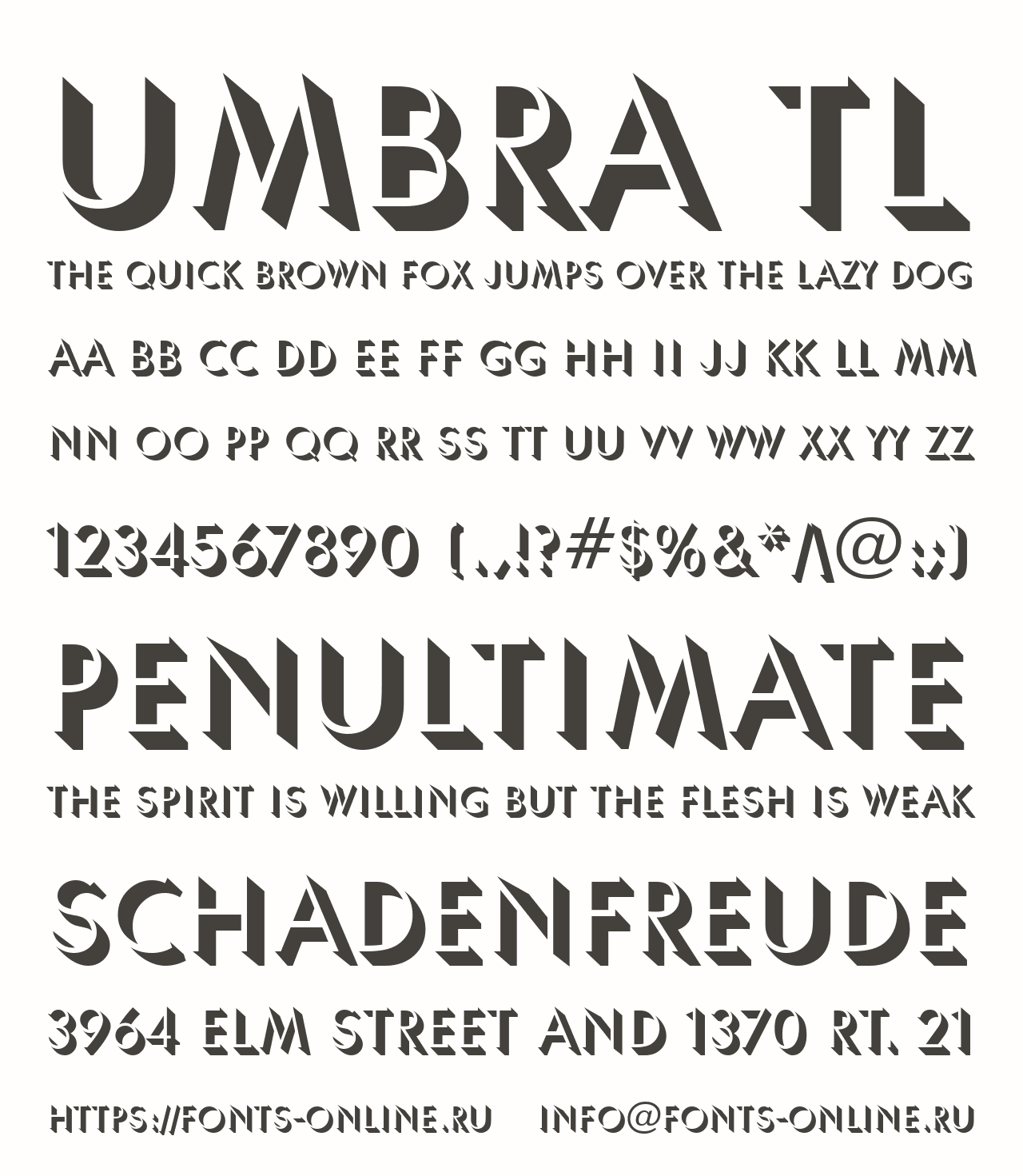 Umbra TL font