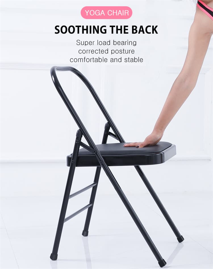 YogaAccessories Folding Backless Metal Yoga Chair