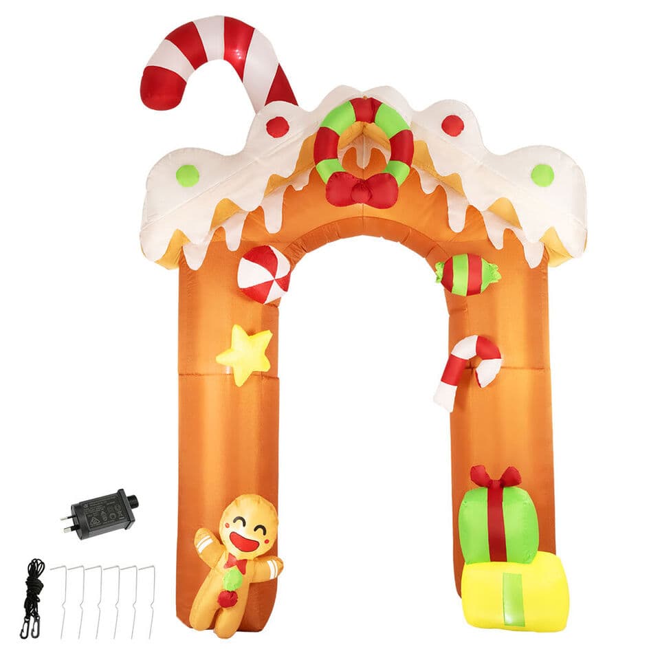 3m Gingerbread Outdoor Archway Christmas Inflatable – Airfigs Inflatables
