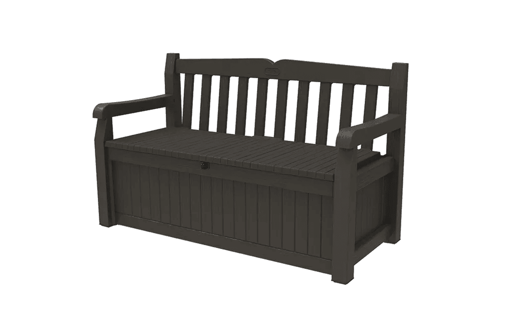 Solana Brown 70 Gallon Outdoor Storage Bench - Keter US
