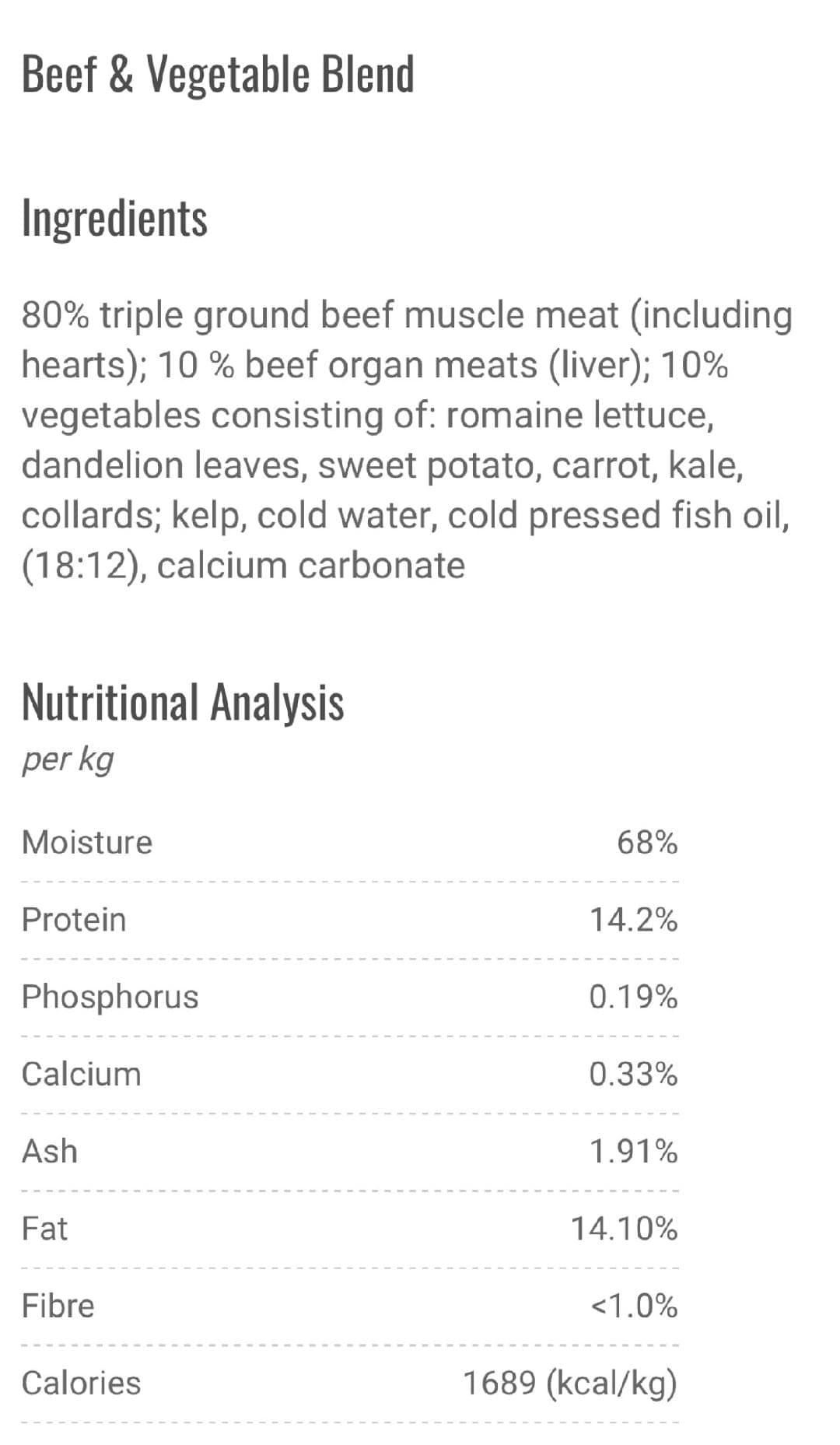 Tollden Farms Beef & Vegetable 8 lbs | Bones Pet Boutique