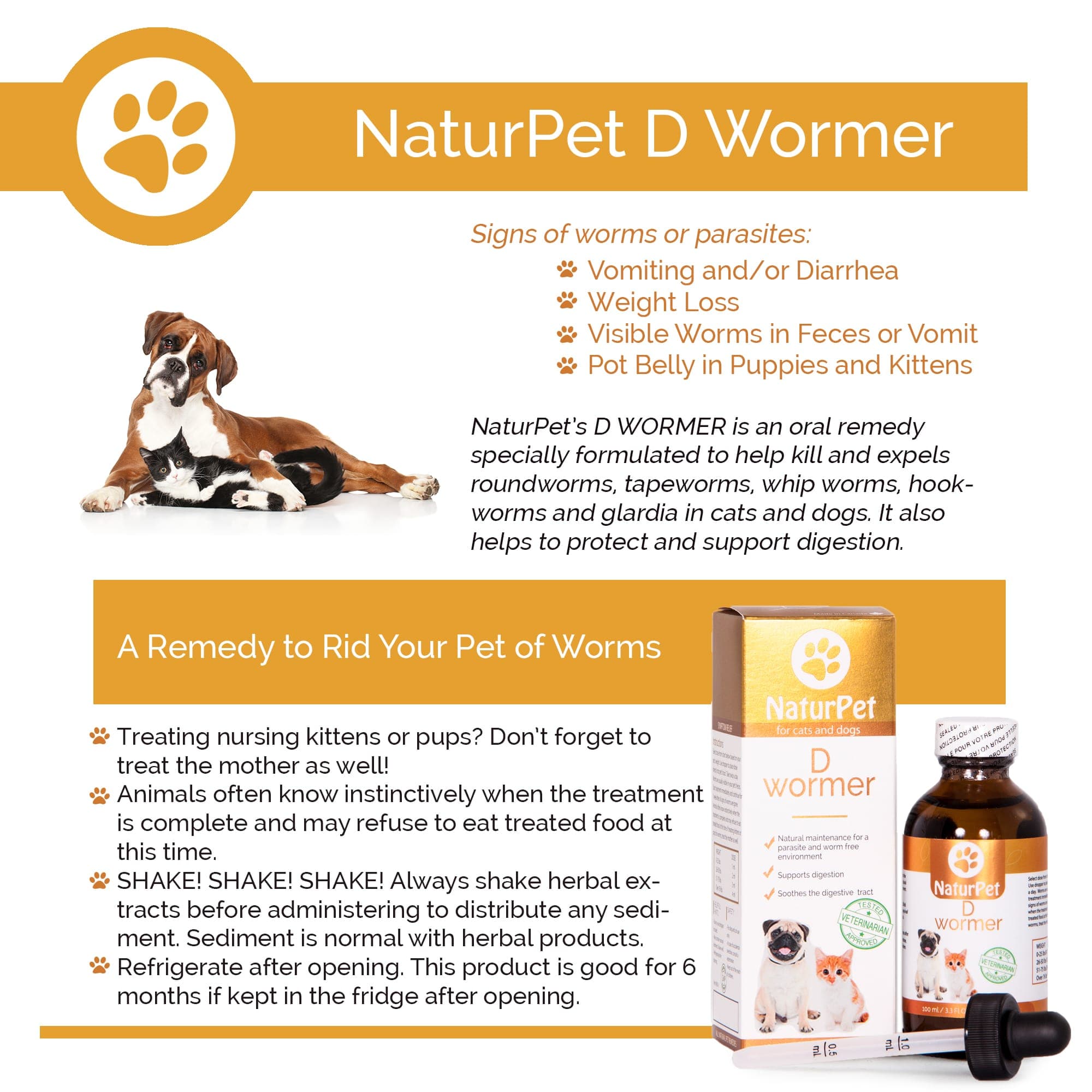 NaturPet Intesti Care D-Wormer 300g | Natural Herbal Support for ...