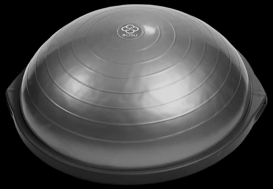 BOSU Pro Balance Trainer, Half-Ball Training Equipment, 65 cm Diameter, 350 lb Capacity - Burst-Resistant Stability Exercise Tool w/Non-Slip Base, Includes Hand Pump, Commercial-Grade