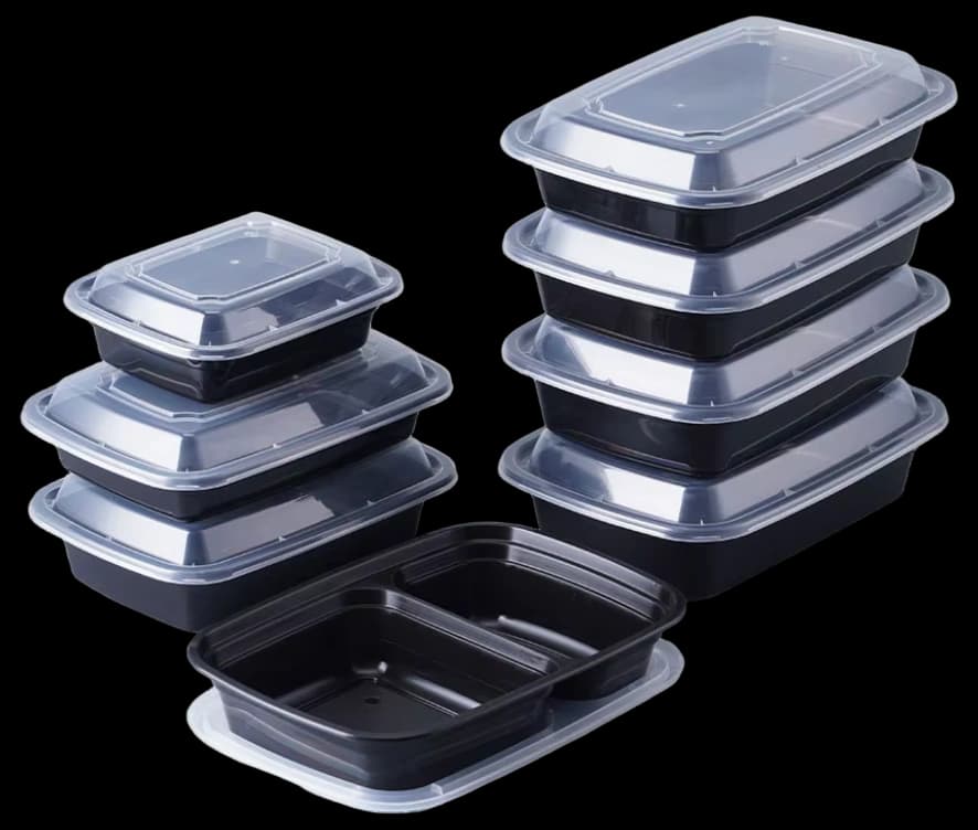 [50pk 50oz 1500ml] Disposable Food Storage Containers, Clear BPA Free ...