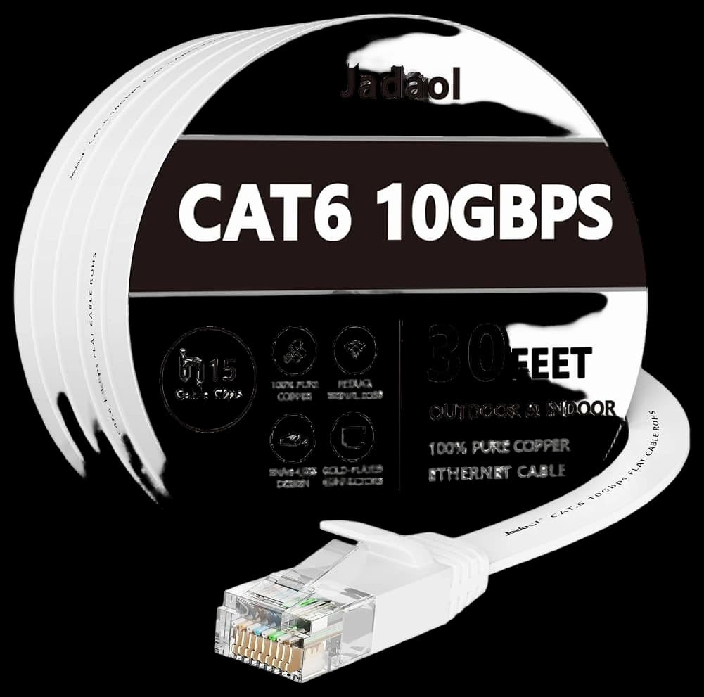 Câble Ethernet plat Jadaol Cat 6 de 15 m