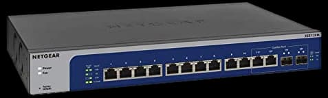 NETGEAR 12-Port 10G Multi-Gigabit Smart Managed Plus Switch (XS512EM) - with 2 x 10G SFP+, Desktop/Rackmount, and ProSAFE Lifetime Protection