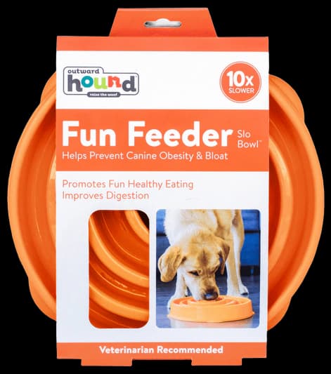 Outward Hound Fun Feeder Slo Bowl, Large Slow Feeder Dog Bowl, 4 Cups, Purple