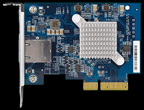 QNAP QXG-10G1T Single-Port (10Gbase-T) 10GbE Network Expansion Card, PCIe Gen3 X4, Low-Profile Bracket Pre-Loaded, Low-Profile Flat and Full-Height Brackets are Included