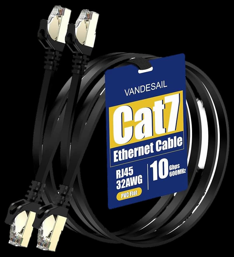 Amazon.com: VANDESAIL Ethernet Cable 2pack, CAT7 Network Cable ...