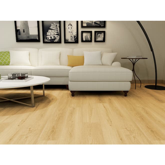 Goodfellow SPC Engineered Wood Flooring Natural Oak 6.5-in x 6.8-mm ...