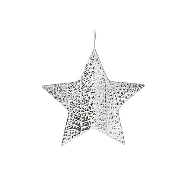 iH casadécor Christmas Hammered Metal Star Ornaments - Set of 12 | RONA
