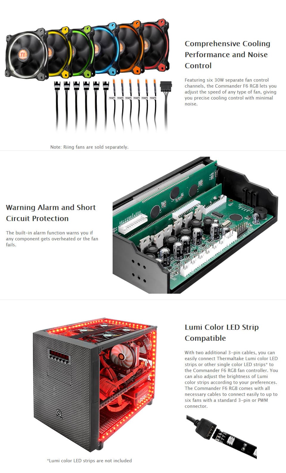 Thermaltake Commander F6 RGB LCD Multi-Fan Controller