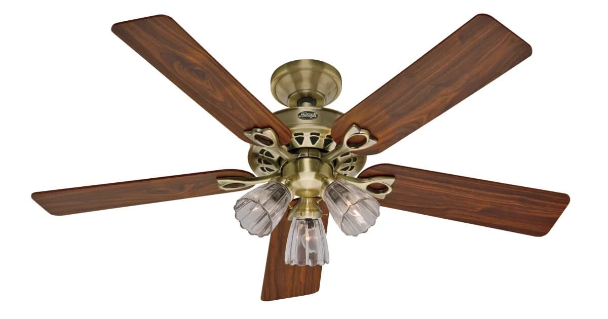 Antique Brass Hunter Ceiling Fan Canopy HUNTER ORIGINAL CEILING FAN