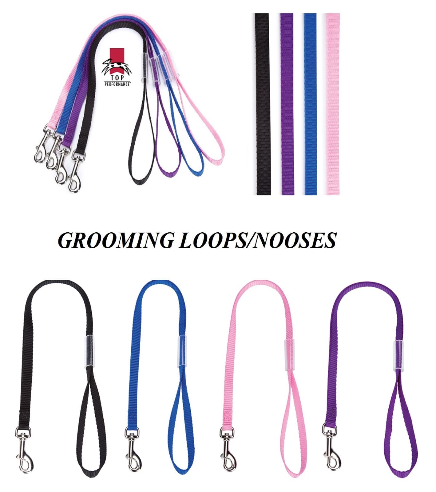 4 Top Performance 18" NYLON LOOP RESTRAINT NOOSE for Pet Grooming Table ...