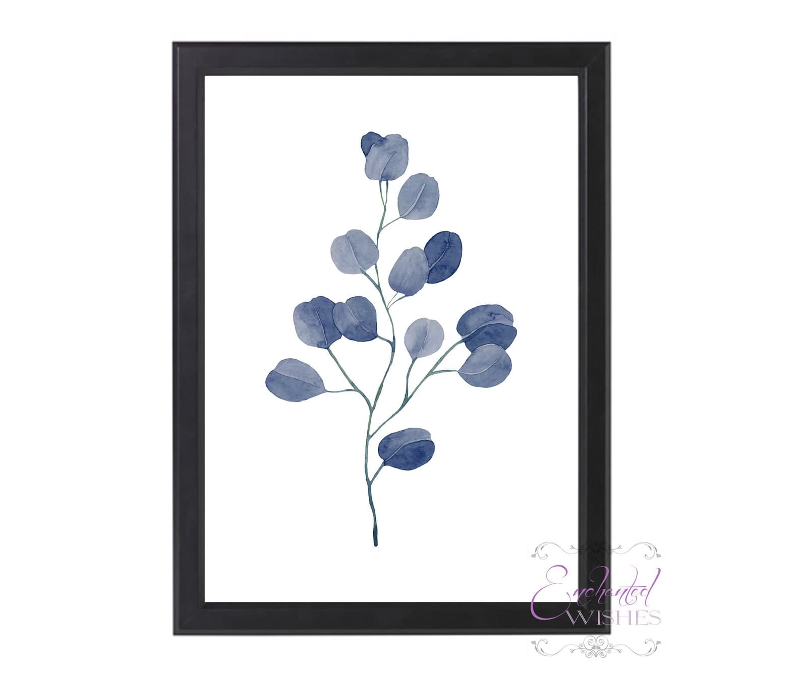 Indigo Botanical Prints Set of 4 Botanical Wall Art | Etsy