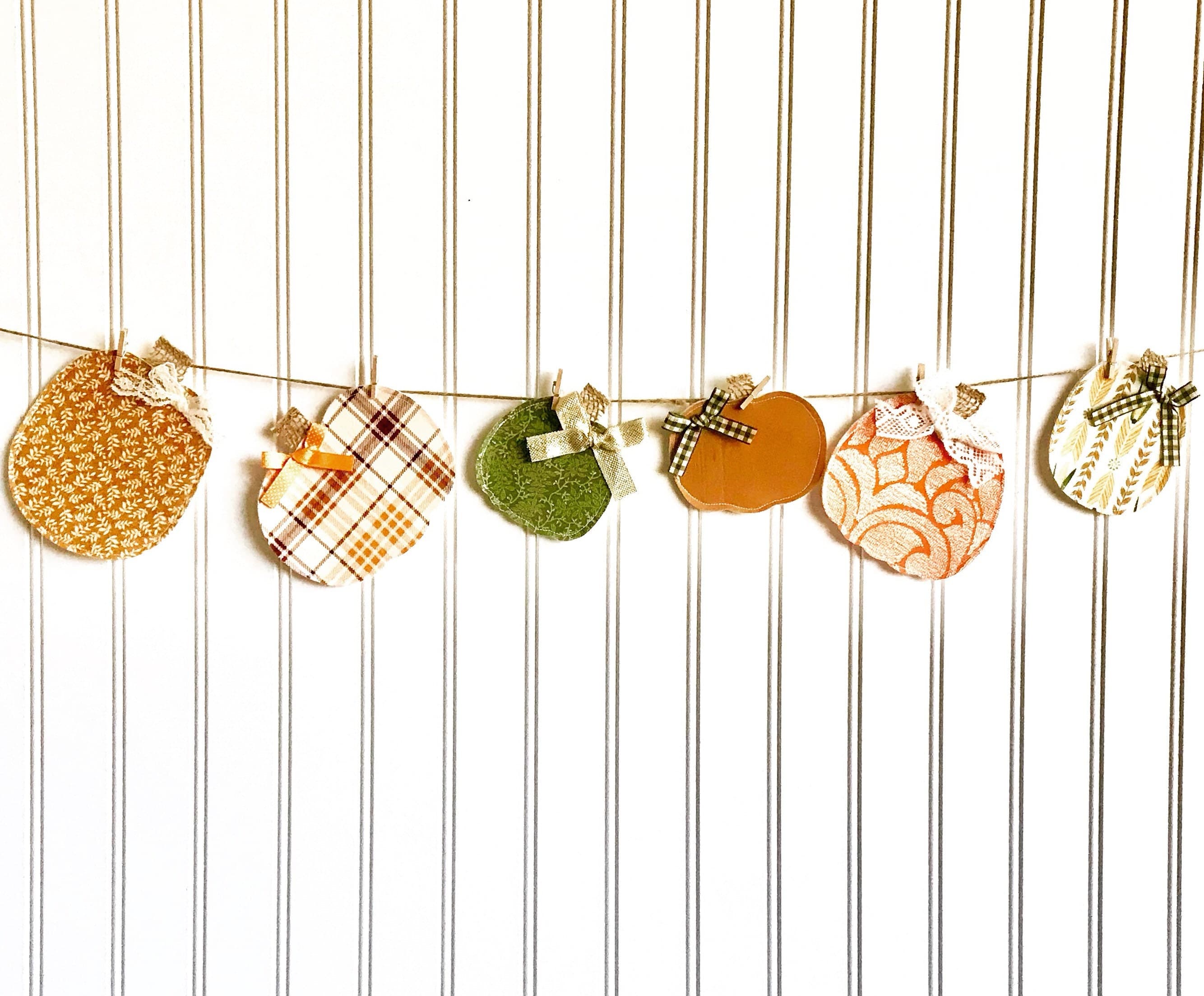 Fabric Pumpkin Garland // Pumpkin Garland // Fall Garland // | Etsy