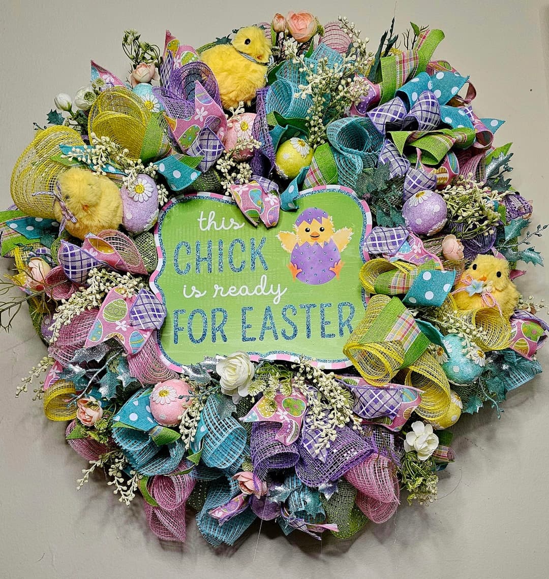 Easter Wreath This Chick is Ready for Easter Easter Chick Wreath Easter ...