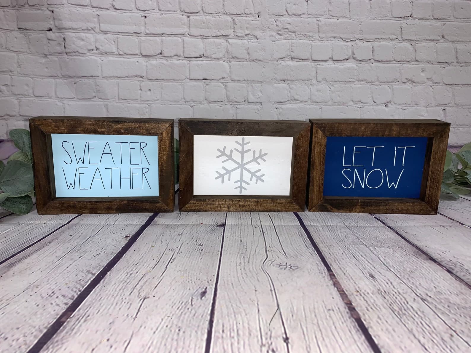 Reversible Winter/Christmas Mini Set of 3 Rae Dunn | Etsy
