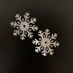8 Silver Glitter Snowflakes, Silver Snowflake, Glitter Snowflakes ...