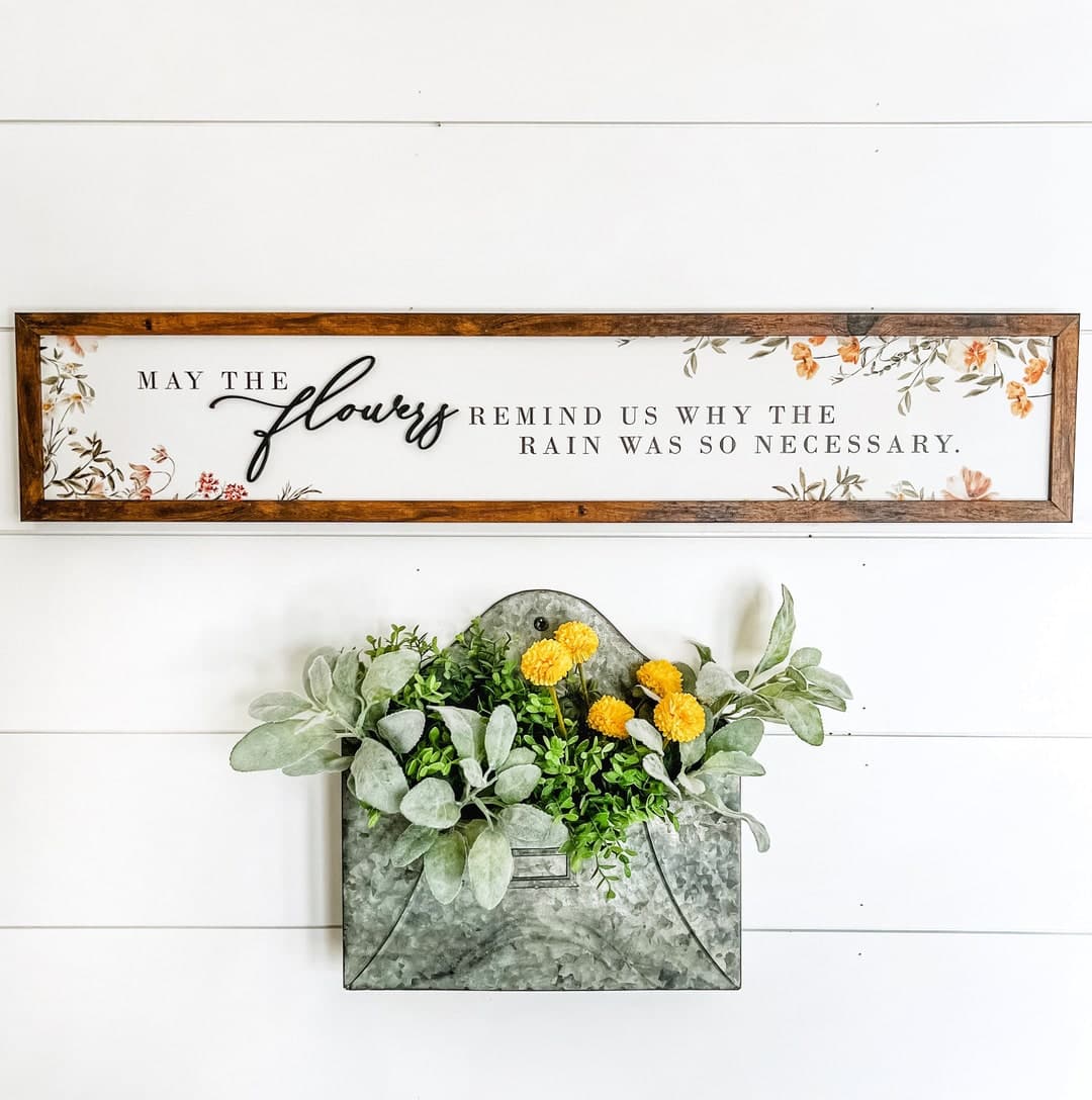 Farmhouse Spring Bloom Wood Sign by Rustic Marlin