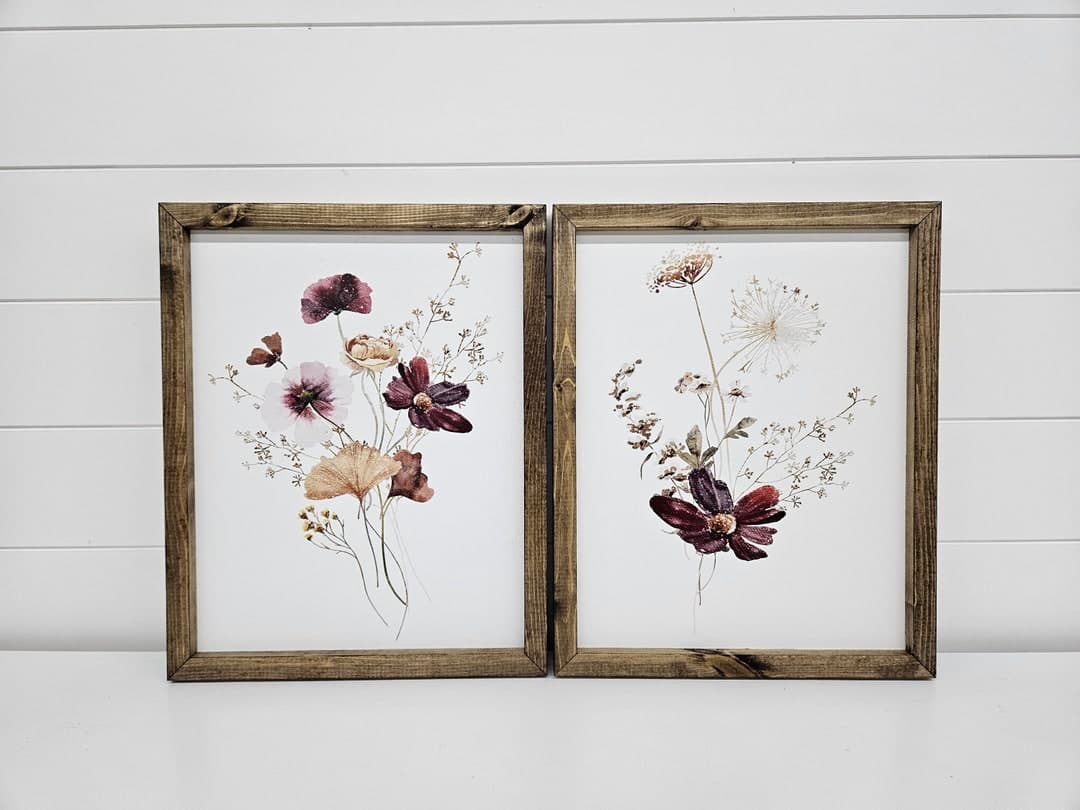 Wildflower Wall Decor | Botanical Sign | Wood Sign | Living Room Signs ...