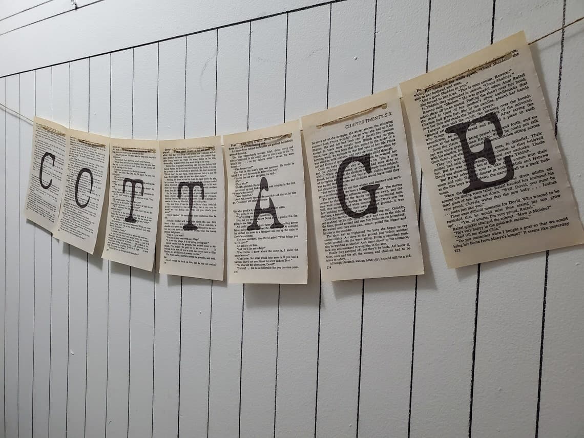 Farmhouse Banner Farmhouse Garland cottage | Etsy
