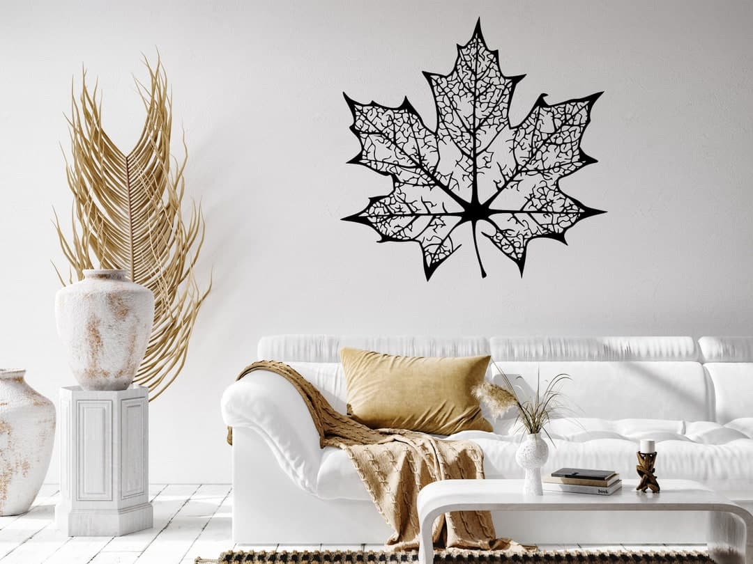 Big Leaf Maple Metal Wall Art, Maple Leaf Metal Wall Art, Plane Tree ...