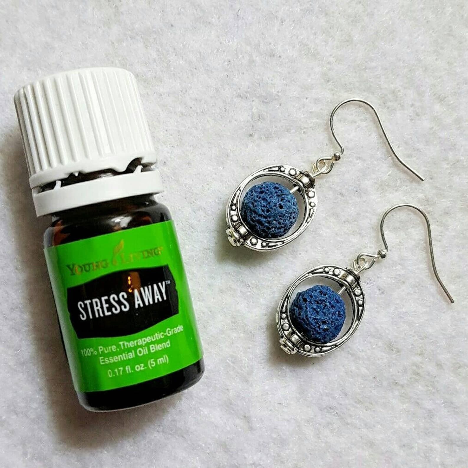 Diffuser Earrings, Essential Oil Jewelry Gift, Lava Stone, Diffuser ...