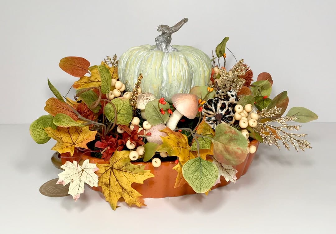 Pumpkin Large Ceramic Centerpiece Fall Harvest Thanksgiving - Etsy