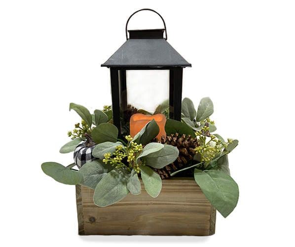Mixed Floral & LED Candle Lantern Centerpiece - Big Lots | Lantern ...