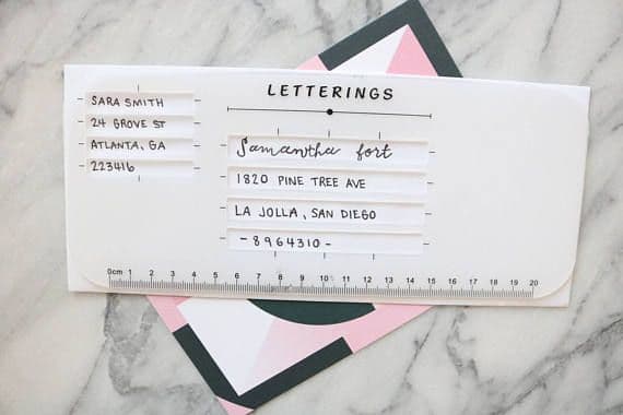Letter Envelope Addresing Stencil Ruler Guide | Lettering, Paper crafts ...