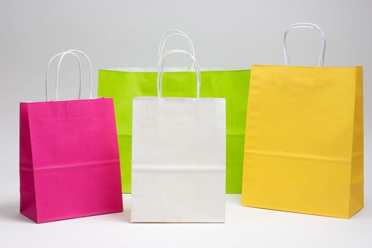 Bright Color Paper Bags in 2020 | Paper shopping bag, Print packaging ...