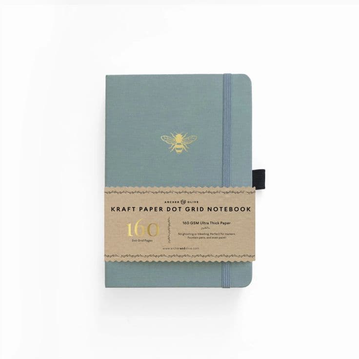 A5 Vintage Bee Kraft Paper Dot Grid Notebook – Archer and Olive | Dot ...