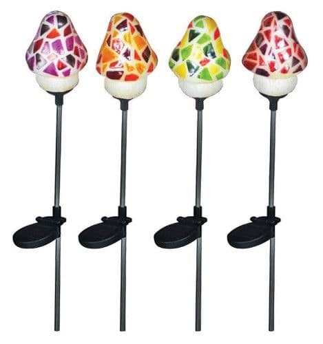 Alpine SLL190A Solar Mushroom (Brown) Garden Stakes With Led Lights ...