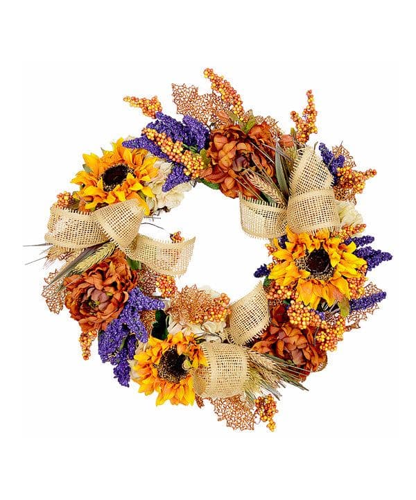 Sunflower & Berry Wreath | Door Wreaths Fall