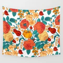 Garden Tapestries | Society6 | Tapestry, Vintage flowers, Wall tapestry