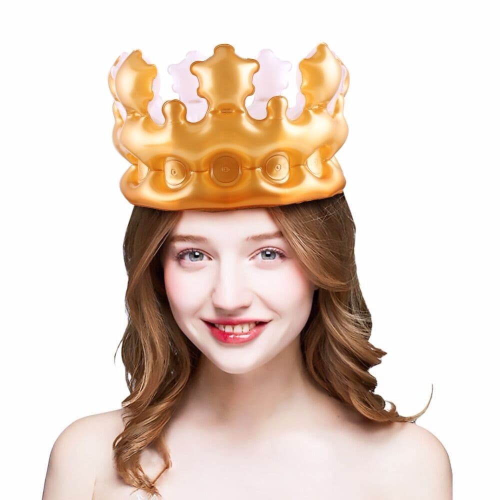 $5.31 - Nice CCINEE Creative Inflatable Crown Kids Birthday Party Hats ...