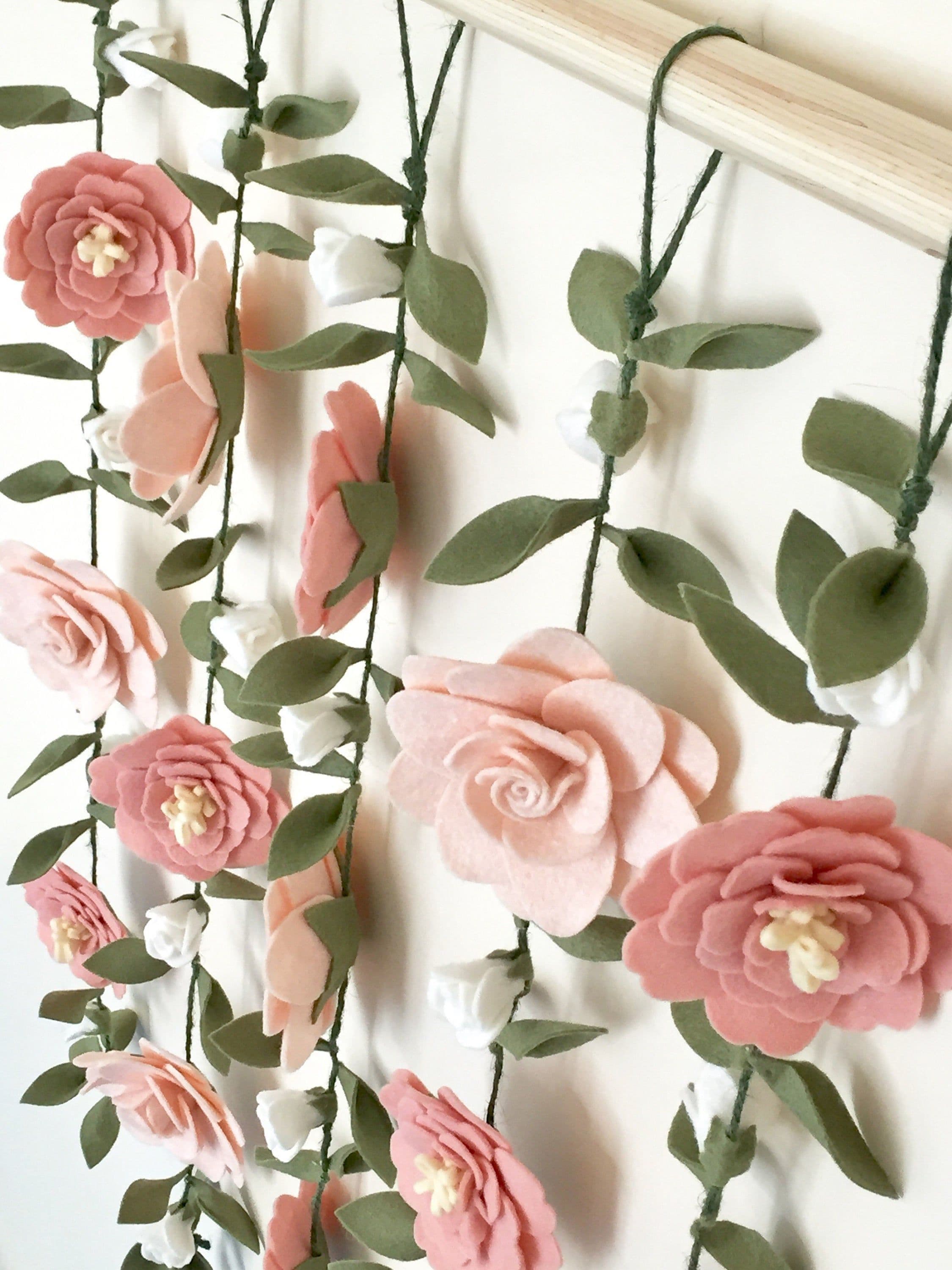 Paper Flower Garland Wall Hanging at Lauren Herd blog