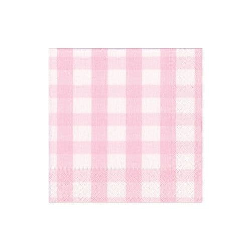 Caspari Gingham Paper Cocktail Napkins in Pink, 20 Per Pack | Paper ...
