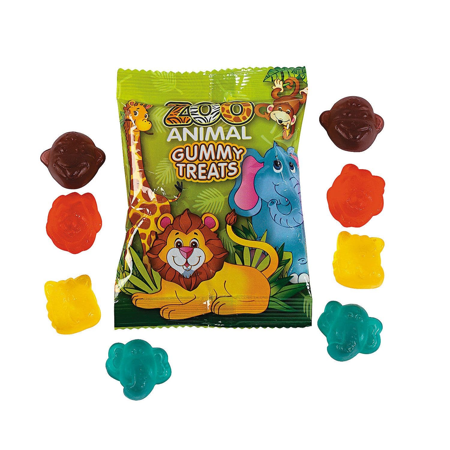 Zoo Animal Gummy Candy Packs | Gummy candy, Gummies, Zoo party
