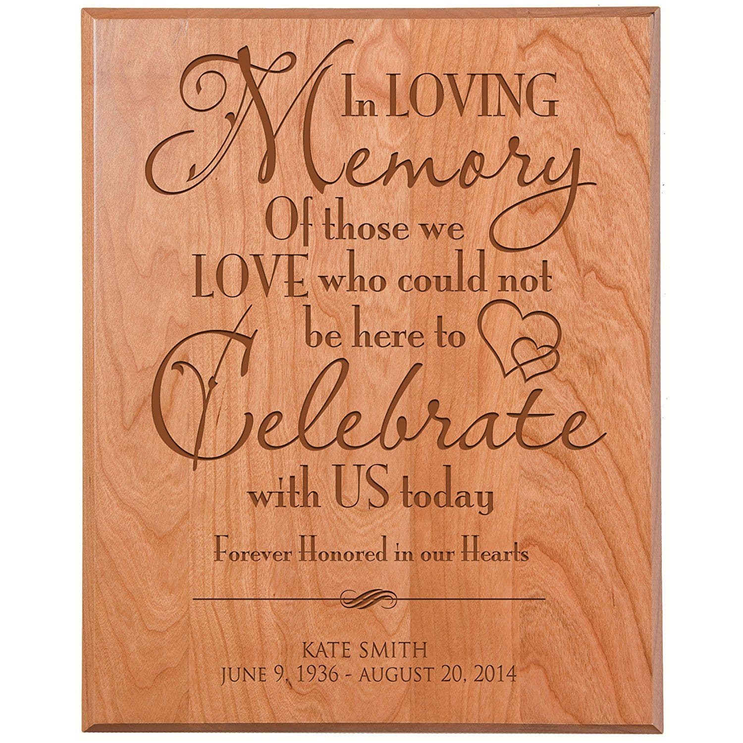 LifeSong Milestones Personalized Wedding Memorial Gift, Sympathy Wall ...