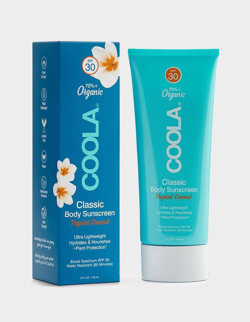 COOLA SPF 30 Classic Body Organic Tropical Coconut Sunscreen Lotion ...