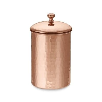 Williams Sonoma Hammered Copper Canisters | Copper canisters, Hammered ...