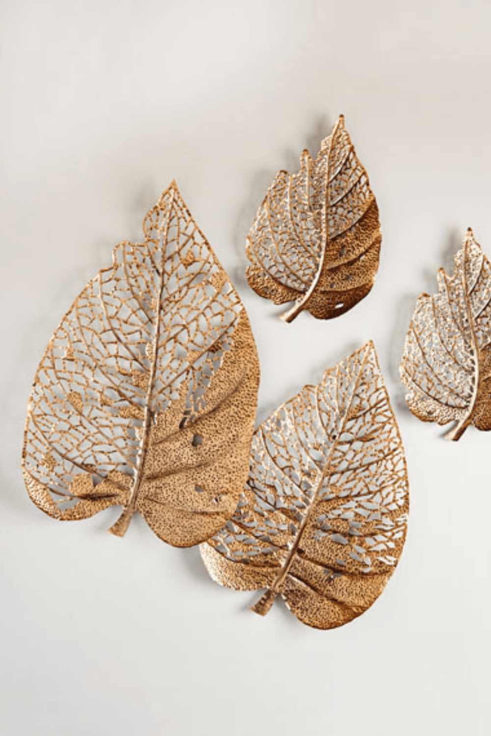 Metal leaf wall art metal wall decor metal wall art home decor gold ...