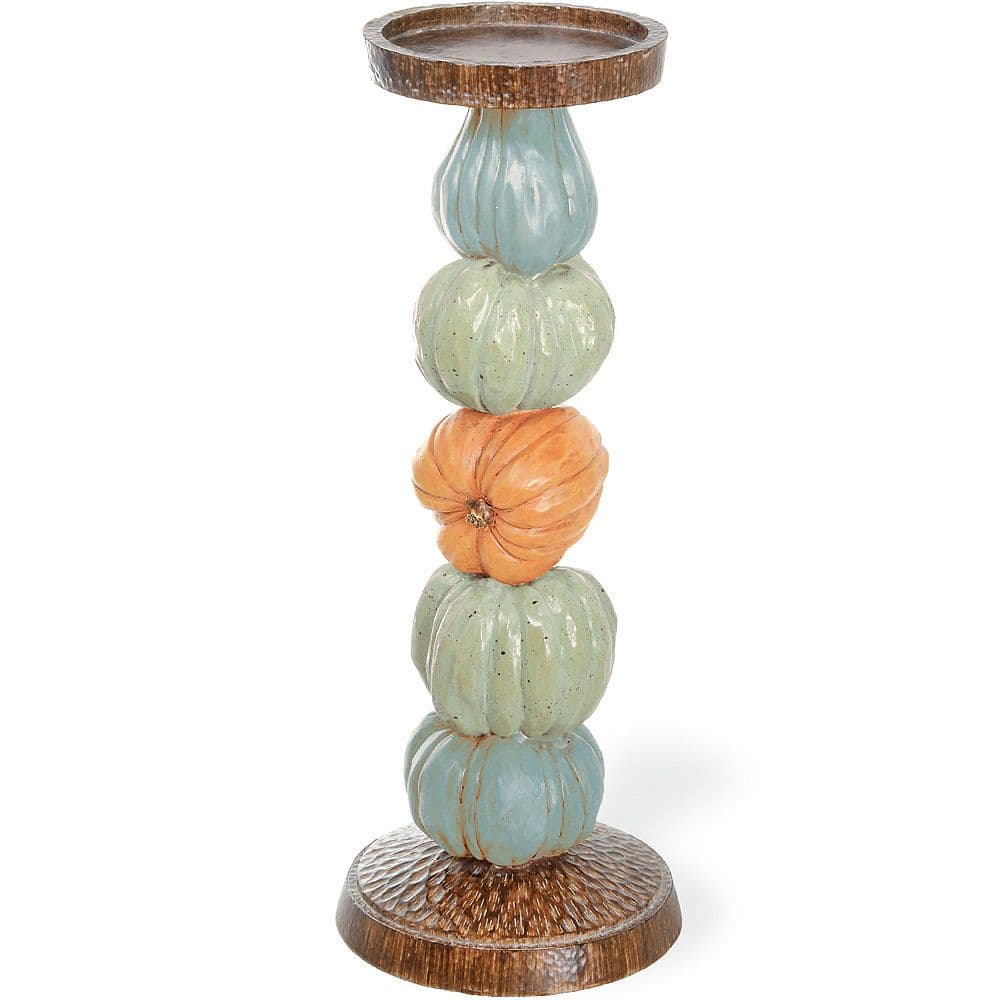 Tall Pumpkin Pillar Candle Holder 4 3/4in x 12 1/2in | Party City ...