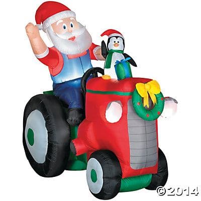 7 1 2 christmas animated santa s workshop scene by gemmy inflatable ...