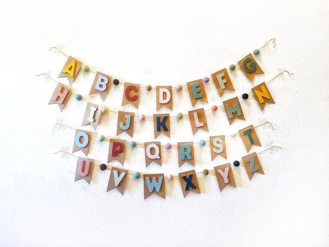Alphabet garland by @cranerider #grenediy | Diy crafts, Crafts, Garland