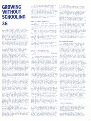 Growing Without Schooling 36 by Patrick Farenga - Issuu