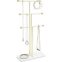 Umbra Trigem Hanging Jewelry Organizer – 3 Tier Table Top Necklace ...