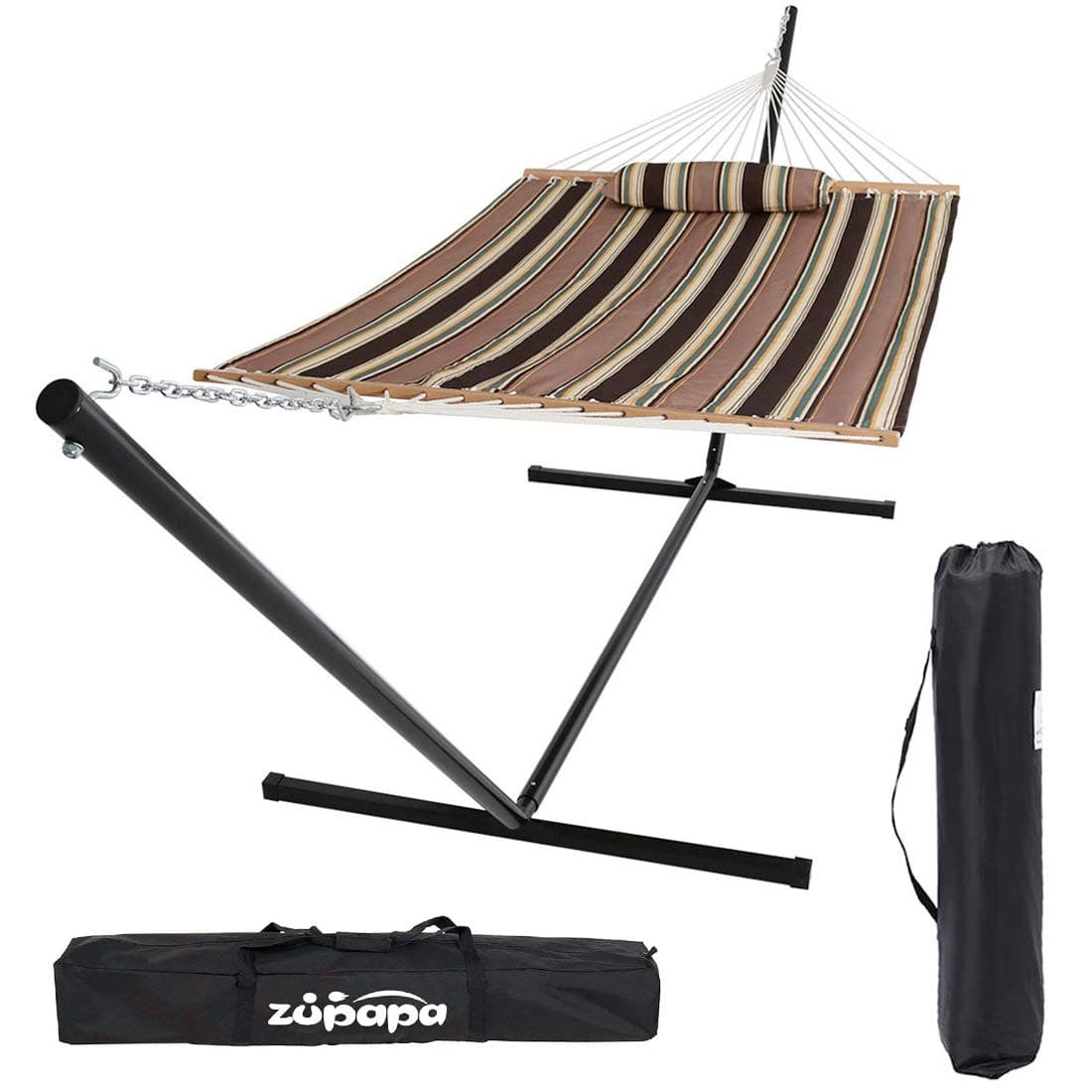Amazon.com : Zupapa 15ft Hammock with Stand Heavy Duty 550 Pound ...